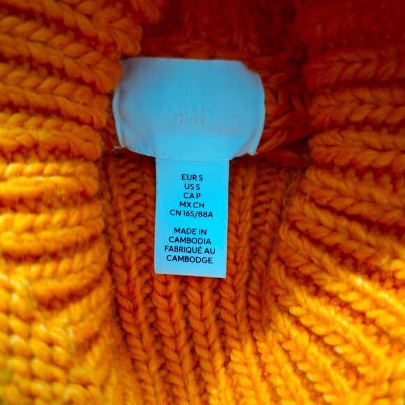 H&M Orange Chunky Knit Turtleneck Sweater - Picture 5 of 8